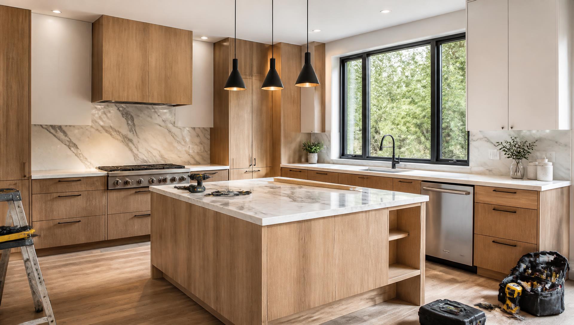 Newly remodeled modern kitchen